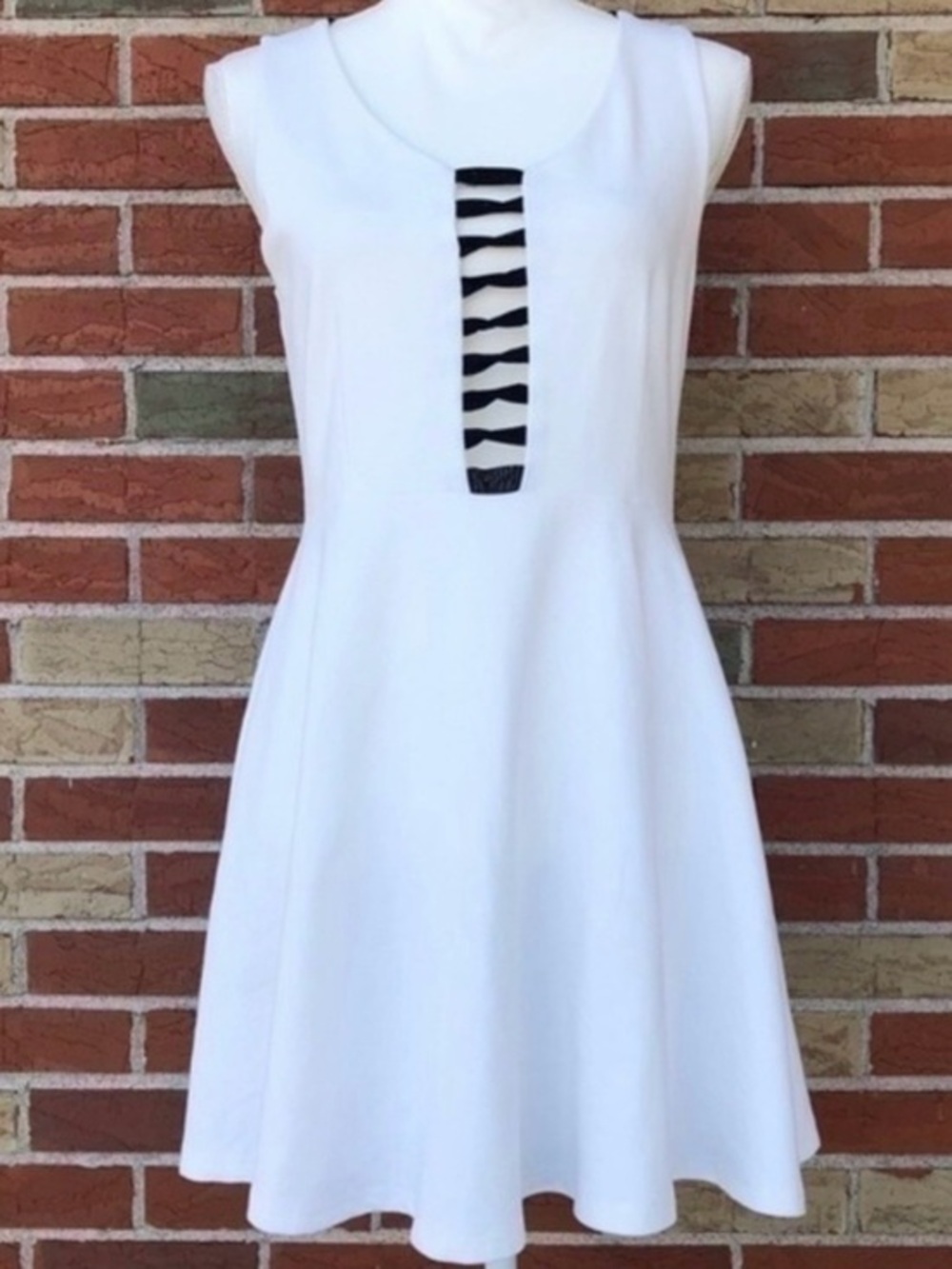 Romeo & Juliet Couture White Black NWT Mesh Fit & Flare Mini Dress 👗